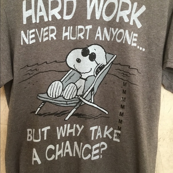 Snoopy T-Shirt Hard Work NWT - Picture 2 of 3